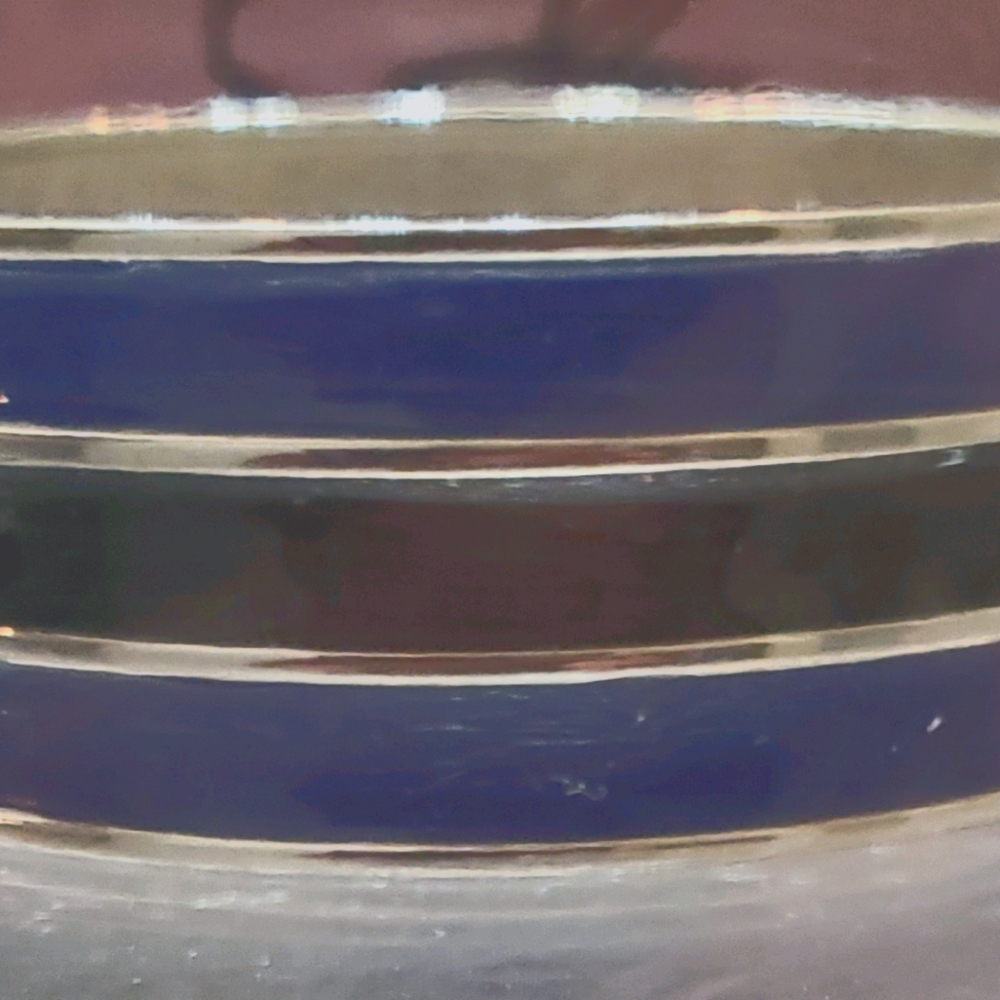 Silver/black/blue bracelet